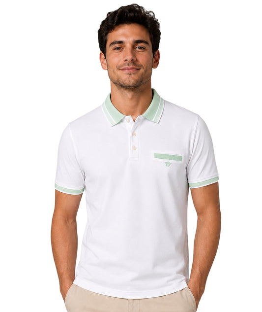HARMONT & BLAINE Men Stretch Polo Neck T-Shirt