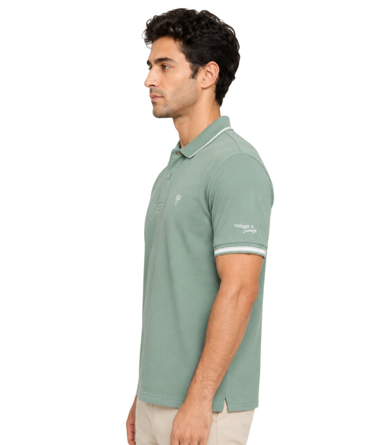 HARMONT & BLAINE Men Comfortable Polo Neck T-Shirt