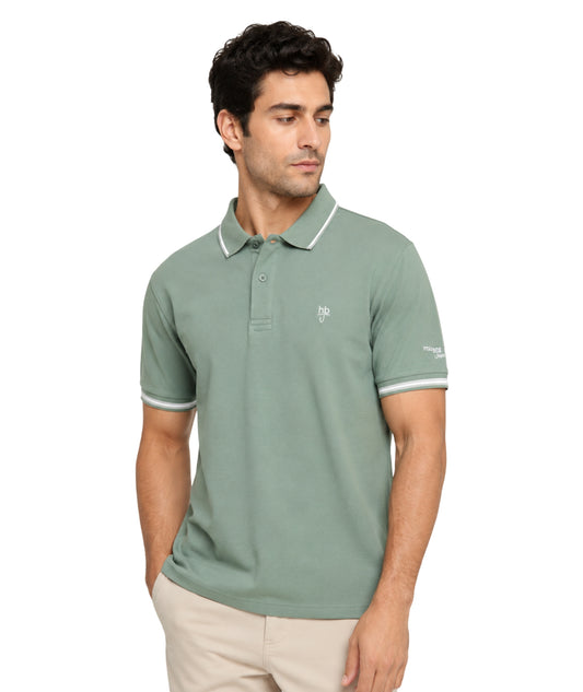 HARMONT & BLAINE Men Comfortable Polo Neck T-Shirt