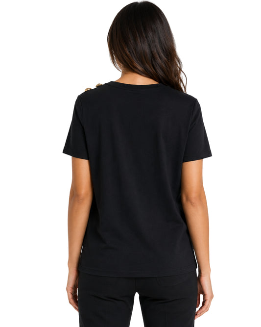 BALMAIN Women Gold Balmain Paris T-Shirt