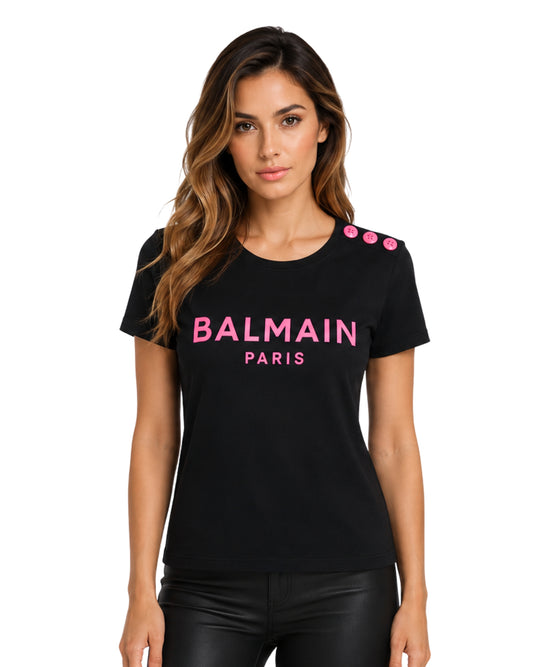 BALMAIN Women Stylie Embossed T-Shirt