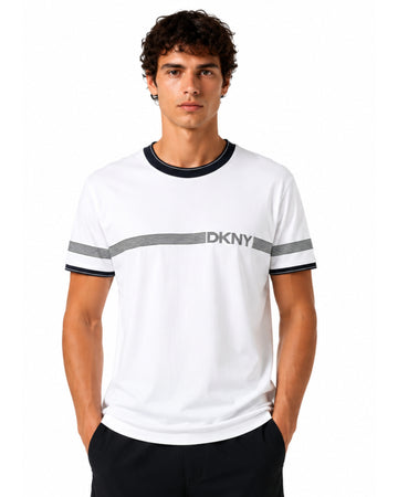 DKNY Men Horizontal Stripe T-Shirt