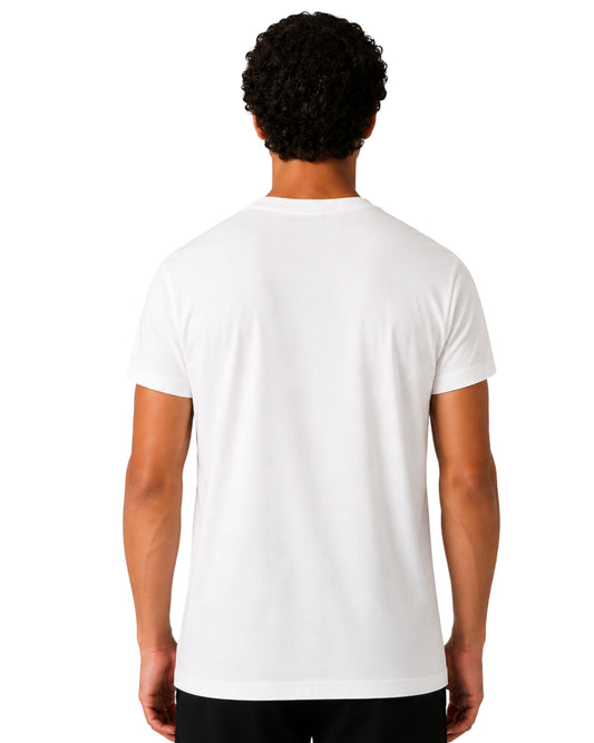 BALMAIN Men Sparkling Embellished Circular Logo T-Shirt