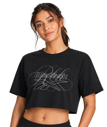 REEBOK Women Logo Sign T-Shirt