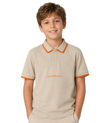 EMPORIO ARMANI Kids Boys Stylish Polo T-Shirt