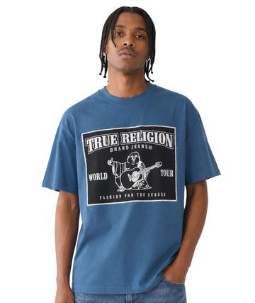 TRUE RELIGION Men Casual Short Sleeve T-Shirt