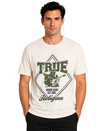 TRUE RELIGION Men Casual Vintage T-Shirt