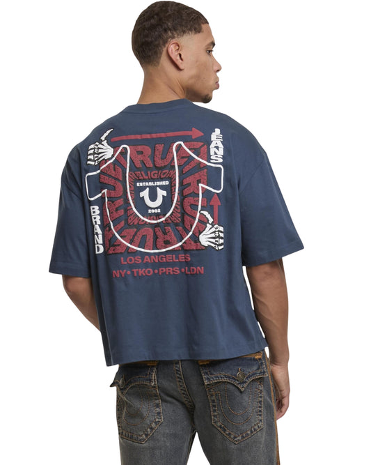 TRUE RELIGION Men THUMBS UP BOXY T-Shirt