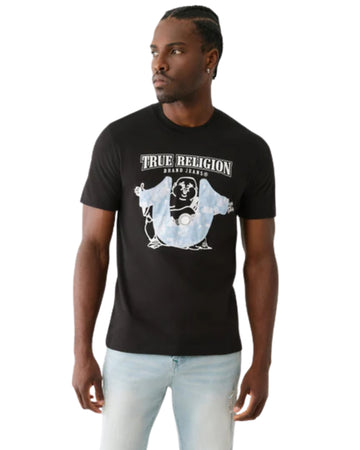 TRUE RELIGION Men Tie-Dye Buddha Artwork T-Shirt