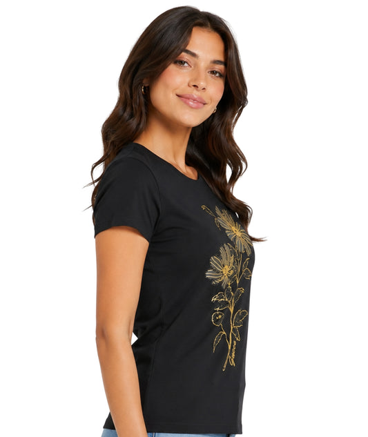 GUESS Women Floral Design T-Shirt