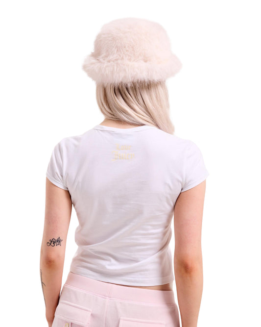 JUICY Women Retro Bubble Letter Style T-Shirt