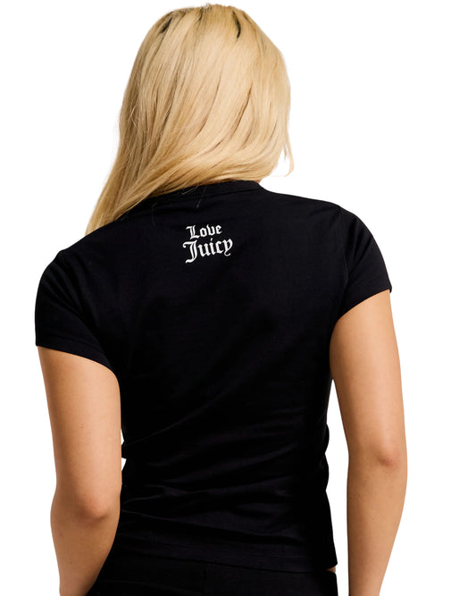 JUICY Women Back Neck White Logo T-Shirt