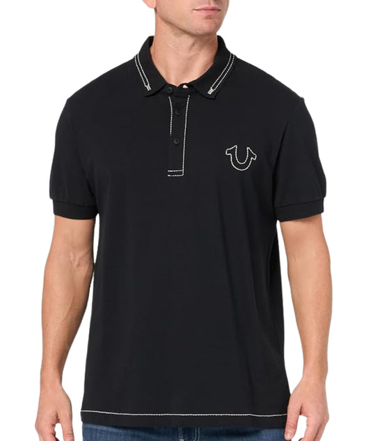 TRUE RELIGION Men Polo Neck T-Shirt