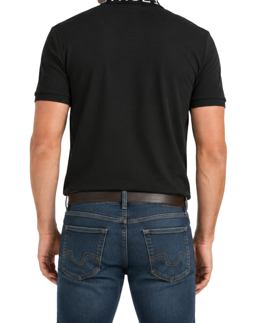 TRUE RELIGION Men Contrast Logo Lettering Polo Shirt