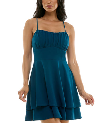 Emerald Sundae Women Ruched Tiered Fit & Flare Dress
