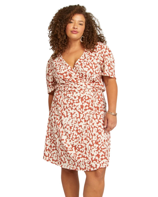 KIABIE Women Flattering Wrap Style Dress