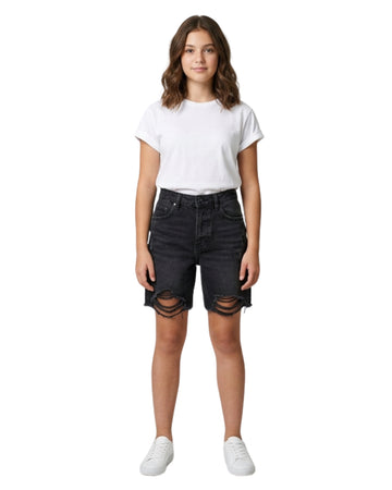 KIABI Girls Raw Frayed Short