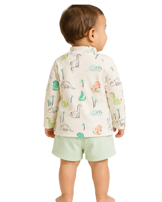 KIABI Baby Boys Dinosaur Swim Suit 1 Pc