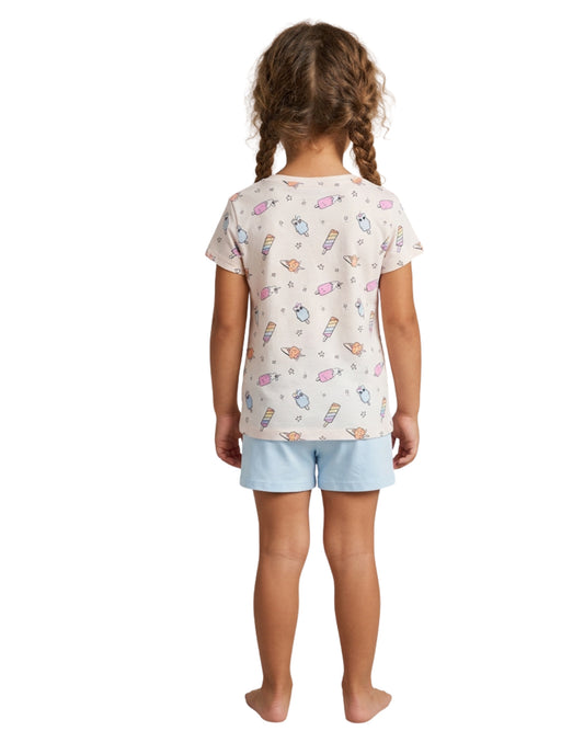 KIABI Girls  Ice Cream And Popsicle  Pyjama Set 2 Pcs