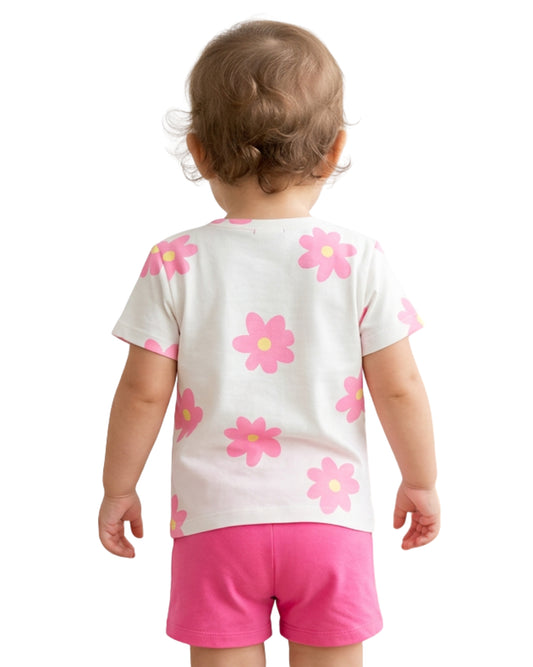 KIABI Baby Girls Floral Pyjama Set