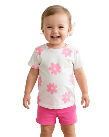 KIABI Baby Girls Floral Pyjama Set