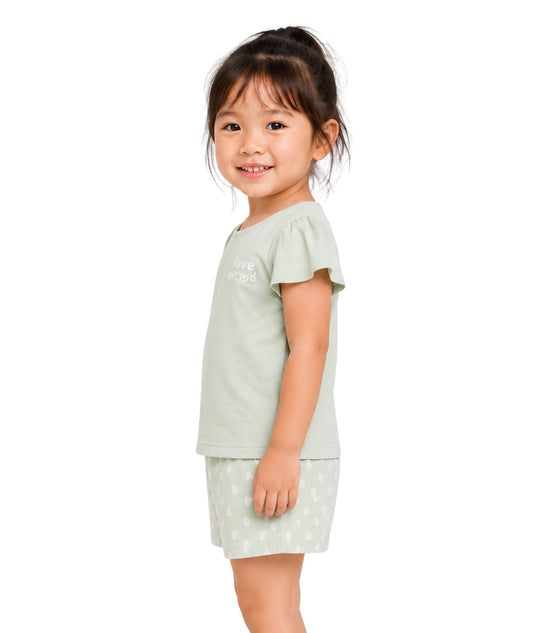 KIABI Baby Girls Smooth Pyjama Set 2 Pcs