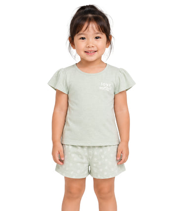 KIABI Baby Girls Smooth Pyjama Set 2 Pcs