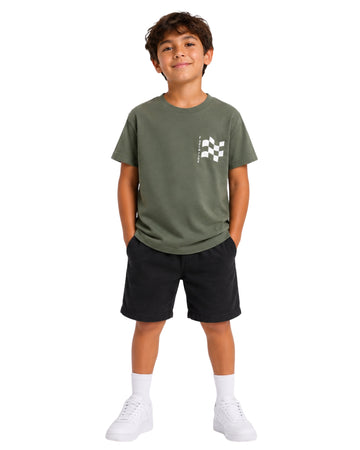 KIABI Boys Checkered Racing Flag T-Shirt