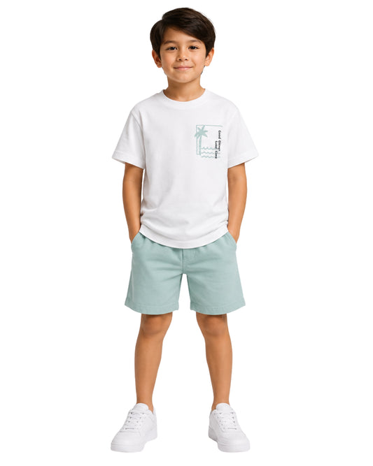 KIABI Boys Beach Scene Graphic T-Shirt