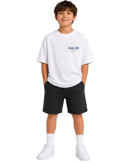 KIABI Boys Coastal Scene Artwork T-Shirt