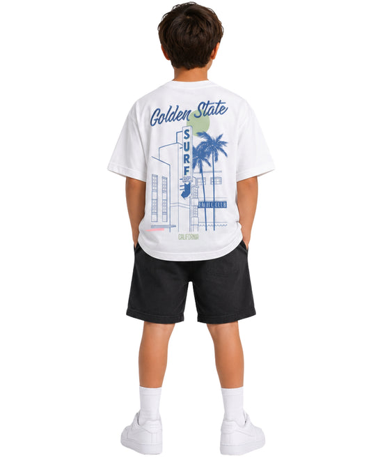 KIABI Boys Coastal Scene Artwork T-Shirt