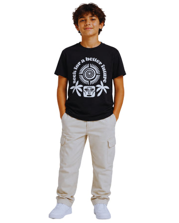 KIABI Boys Tropical And Tribal Inspired Artwork T-Shirt