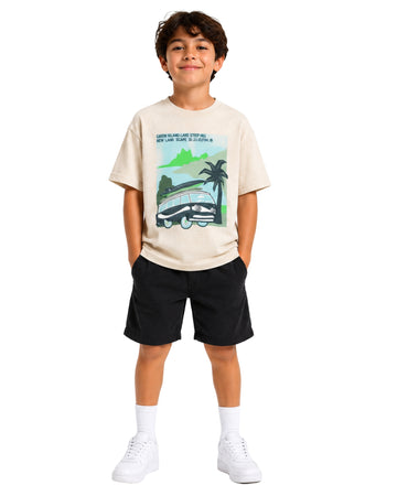 KIABI Boys Scenic Camper Van Graphic T-Shirt