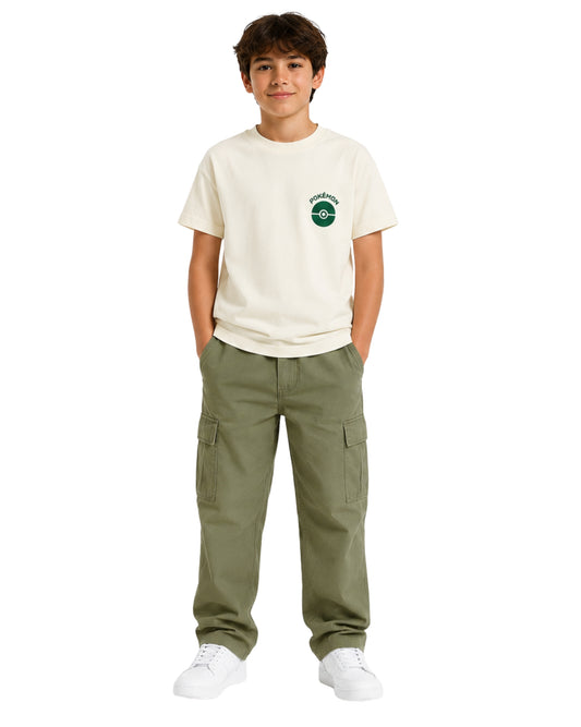 KIABI Boys Colorful Poké Ball Print On Back T-Shirt