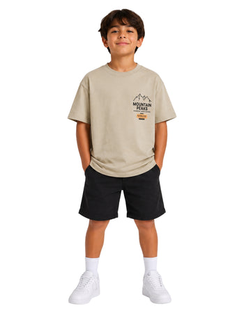 KIABI Boys Scenic Mountain Landscape T-Shirt