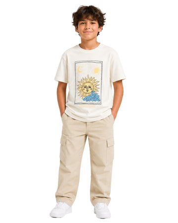 KIABI Boys Sun And Moon Graphic T-Shirt