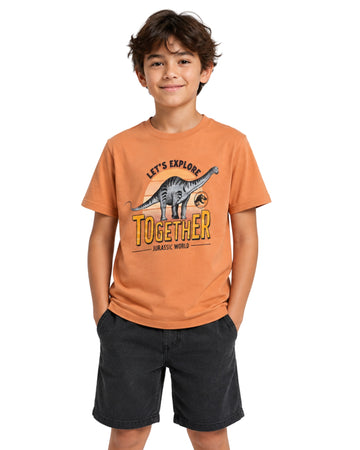 KIABI Boys  Dinosaur Explore T-Shirt