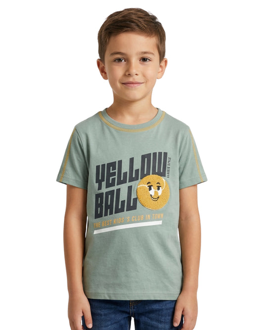 KIABI Boys Yellow Ball T-Shirt