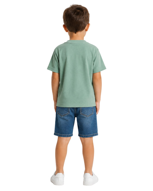KIABI Boys Soft Terry Fabric T-Shirt