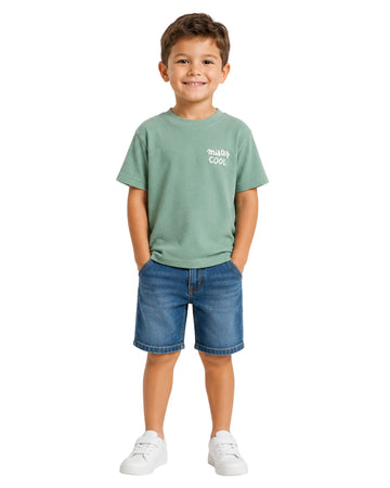 KIABI Boys Soft Terry Fabric T-Shirt