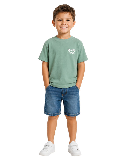 KIABI Boys Soft Terry Fabric T-Shirt