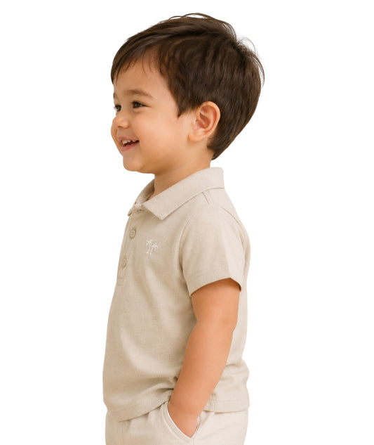 KIABI Baby Boy Soft Polo Neck T-Shirt