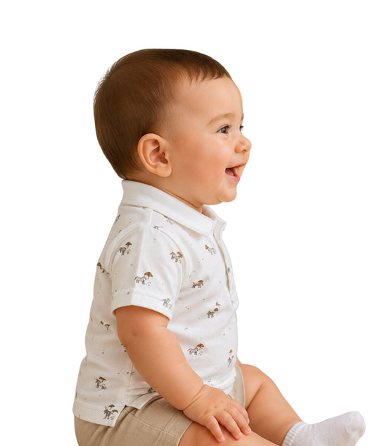 KIABI Baby Boys Graphic Polo T-Shirt