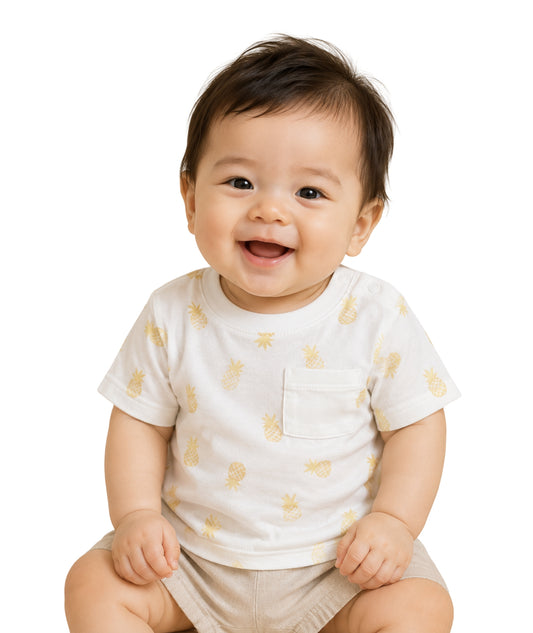 KIABI Baby Boys Pineapple T-Shirt