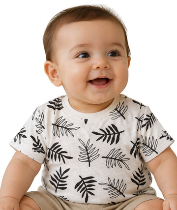 KIABI Baby Boys Leave Print T-Shirt