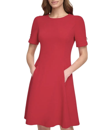 DKNY Women Fit & Flae Chic Mini Dress