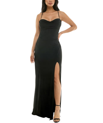 EMERALD SUNDAE Women Cowlneck Ruched Dress