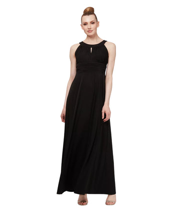 SLNY Women Pleated Maxi Dress