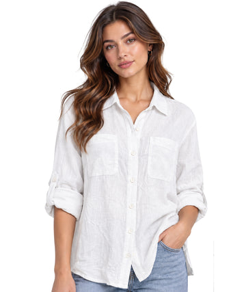 LINEN Women Soft Long Sleeve Shirt