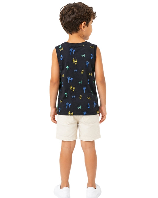 KIABI Boys Surf-Inspired Graphic T-Shirt